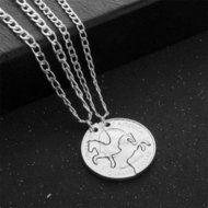 2PC Charm Animal Horse Necklaces Pendant Women Men Party Lover BFF Jewelry Gifts
