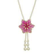 Binmer(TM) Natural Freshwater Pearl Necklace Fashion Jewelry Beaded Flower Necklace for Wendding /Party (Gray) N2