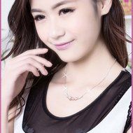 925 Silver Plated Women Jewelry Fashion Angel Wing Heart Pendants Necklace Lover