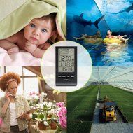 Indoor Humidity Monitor, Levin Hygrometer with Temperature, Digital Alarm Clock, Weatherprophet and Digital Calendar... N4