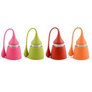 The Friendly Swede Silicone Tea Infuser, Set of 4 Strainers - Drip Tray included (Mix) N2