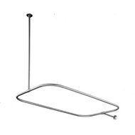 Kingston Brass CC3151 Rectangular Shower Rod for Clawfoot Tub, Polished Chrome by Kingston Brass