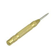 TOOGOO(R) Brass Yellow Automatic Center Punch Spring Loaded Chrome Rivet Screw Auto Mark Hole Length 127mm N3