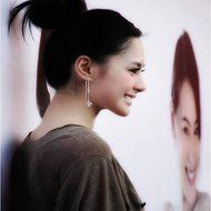 Fashion 18k White Gold GP Crystal 3A CZ lady Earrings ear line HOT Silver Plated N7