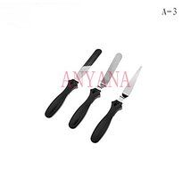 Anyana 3x Angled Straight Spatula Blade Icing Cream Spread Fondant Cake Decor Knife Kit