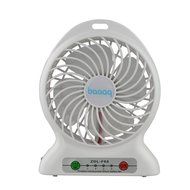 Baaaq Mini USB 3 Speeds Rechargeable Portable Table Fan with Emergency Power Bank, Black N23