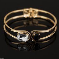 Hot Fashion Style Gold Crystal Rhinestone Bangle Cuff Bracelet Jewelry New Women N4