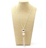 Fashion Women's Lady Pearls Long Chain Charms Sweater Chain Tassel Necklace N5