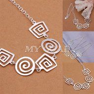 Fashion Charm Jewelry Silver Choker Chunky Statement Bib Pendant Chain Necklace N4