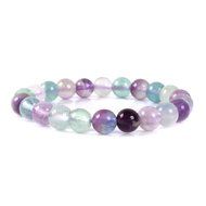 8mm Fashion round gemstone beads stretchable bracelet 7" N2