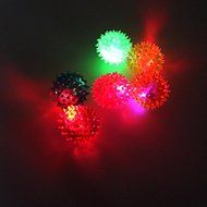 Vktech&reg; Flashing Light Up Spikey High Bouncing Balls Novelty Sensory Hedgehog Ball N5