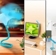 Welltop Mini Fan Portable Fans Flexible Small Fan Battery Fan Bendable Clip Fans Handheld Fans Table Fan Baby... N6