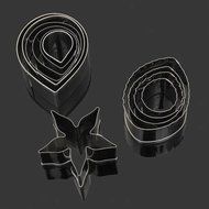 UR Bakeware 3 Set 11Pcs Rose Cookie Cutter Stainless Steel Cake Mold Petal Calyx Leaf Mould