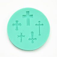 TANGCHU Candy Making Mold Cross Shape Cake Mold 2.87inch Of Diameter Green N2