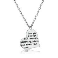Sister Heart Horse Silver Chain Choker Family FriendShip Charm Pendant Necklace N7