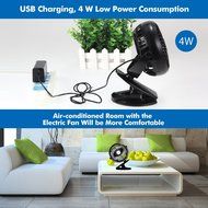 Elechomes EH101 Rechargeable Operated Clip on Mini Desk USB Fan for Home Office Baby Stroller Car Laptop Study... N5