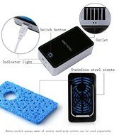 Dealglad Portable USB Rechargeable Desk Hand-held Mini Cooli Bladeless Cooler Air Conditioner Cooling Fan (Blue) N3