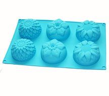X-Haibei Sunflower Chrysanthemum Soap Chocolate Muffin Cupcake Mold Silicone for Homemade