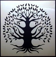 Metal Monkey Stencil Tree of Life Reusable Stencil Mask Template 27.5cm with LEAVES by Metal Monkey N2