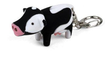 Kikkerland KRL04TC Cow LED Keychain with Sound by Kikkerland