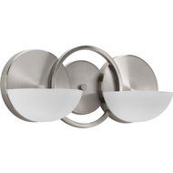 Progress Lighting P2034-09 Engage 2-Lt. Bath and Vanity Fixture with Etched Opal glass shades by Progress Lighting