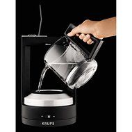 KRUPS KM468950 Matte Black 10-Cup 850-watts Auto Shut Off Moka Brewer Filter Coffee Maker with Permanent Filter N2