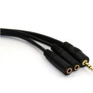 2x Female 3.5mm Audio Aux Cable Male to Stereo Extension Headphone Splitter Cord N7