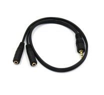 2x Female 3.5mm Audio Aux Cable Male to Stereo Extension Headphone Splitter Cord N8