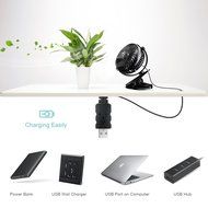 Homasy Battery Operated Clip on Fan, Mini Desk Fan Portable Fan for Baby Stroller Table Home Office, Powered by... N6