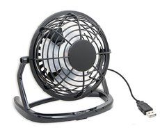Connectland USB Mini Desktop Fan, Home and Office, Light Weight Plastic Black Oscillatory, Battery CL-ACC65015 N13