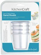 KitchenCraft Set of 4 Anodised 6.5cm/2.5" diameter Dariol Moulds KCDARIOL N2
