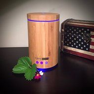 Real Bamboo Essential Oil Diffuser Featuring Waterless Auto Shut-off and Night Light Display by Cuisine Savvy N5