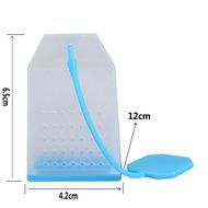 Angelbubbles Tea Infuser Silicone Strainer + Steeper + Teabag Coaster (4 Colors/Pack) N2