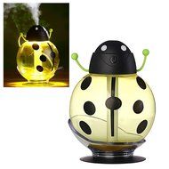 RINE COOOO Portable Beetle USB Mini Air Humidifier Aromatherapy Essential Oil Diffuser with LED Light -Blue N4