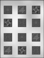 CK Products 1-1/4-Inch Quilt Squares Chocolate Mold