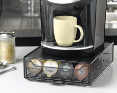 Coffee Pack Rolling Single Drawer, Holds 36 Keurig VUE Packs N2