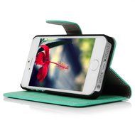 iPhone SE Case,iPhone 5S Case,iPhone 5 Case - Flip Wallet Case Stand Vintage Embossed Flowers PU Leather Texture... N39