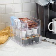 InterDesign Single Serve Coffee Pod Holder for Kitchen Pantry, Countertops - Holds 27 Capsules, Clear N3