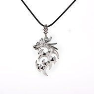 1X Dragon Shape Necklaces &amp; Pendants For Men Fashion Silver Jewelry Necklace