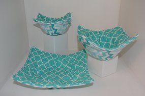 Microwave Bowl Cozies // Reversible // Set of 3 // 1 Small Bowl Cozy // 1 Medium Bowl Cozy // 1 Dinner Plate Cozy... N17