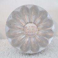 7 Original Jell-o 1930's Single Serve Fluted Vintage Tin Ware Molds 3 " wide and 2 3/4 " deep