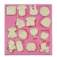 Y&amp;XL&amp;H Baby Letters Silicone Mould Silicone Cake Decorating Mold For Fondant Fimo Chocolate Candy