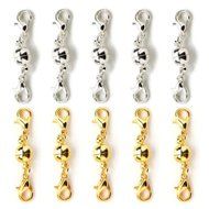 10Pcs Ball Tone Magnetic Lobster Clasps for Jewelry Necklace Gold &amp; Silver