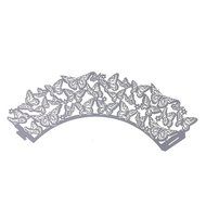 UNIQLED Pack of 50 Dancing Butterfly Filigree Bake Cake Paper Cups Little Vine Lace Laser Cut Liner Cupcake Wrappers... N3