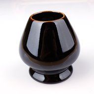 Goodwei Premium Matcha Tea Set &quot;Kuro&quot; - Ceremonial Bowl Chawan, Whisk and Holder - Gift Box (80 - white bamboo) N2