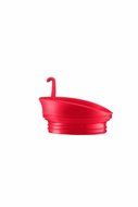 Bodum Double-Wall 16-Ounce Thermal Plastic Travel Coffee and Tea Press with Bonus Tumbler Lid, Red