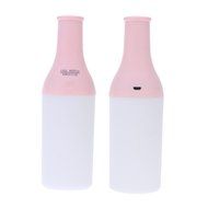 Mini Humidifier Home Air Diffuser USB Portable Cool Bottle Design LED Night Light Aromatherapy Mist Maker (Pink) N4
