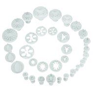 LIHAO 33 Piece Set Fondant Cake Cutters Sugarcraft Homemade Cake Decorating Tools Set
