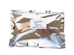 5gm Pack of 100 "Dry&amp;Dry" Silica Gel Packets Desiccant Dehumidifier