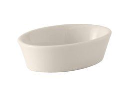 Tuxton BEK-100 Vitrified China Oval Baker, 10 oz, Eggshell (Pack of 12)